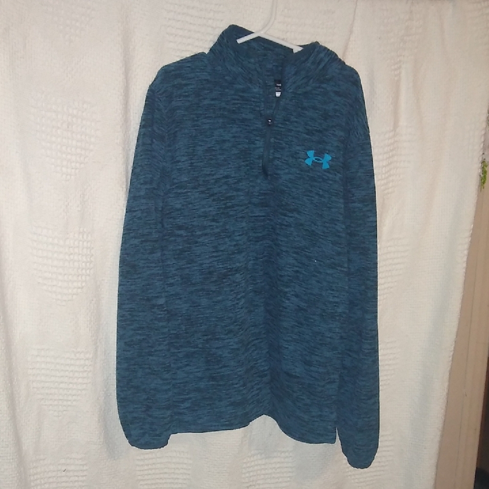 Under Armour Boys Heathered Blue Pullover